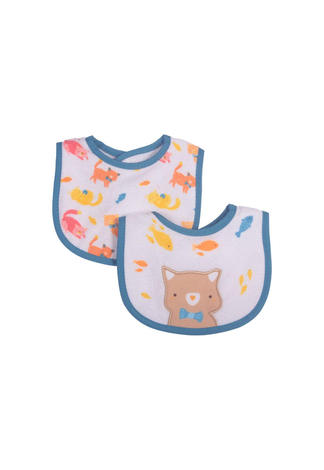  Set 2 Pzas Babero Bebe Niño Multicolor Pillín-0