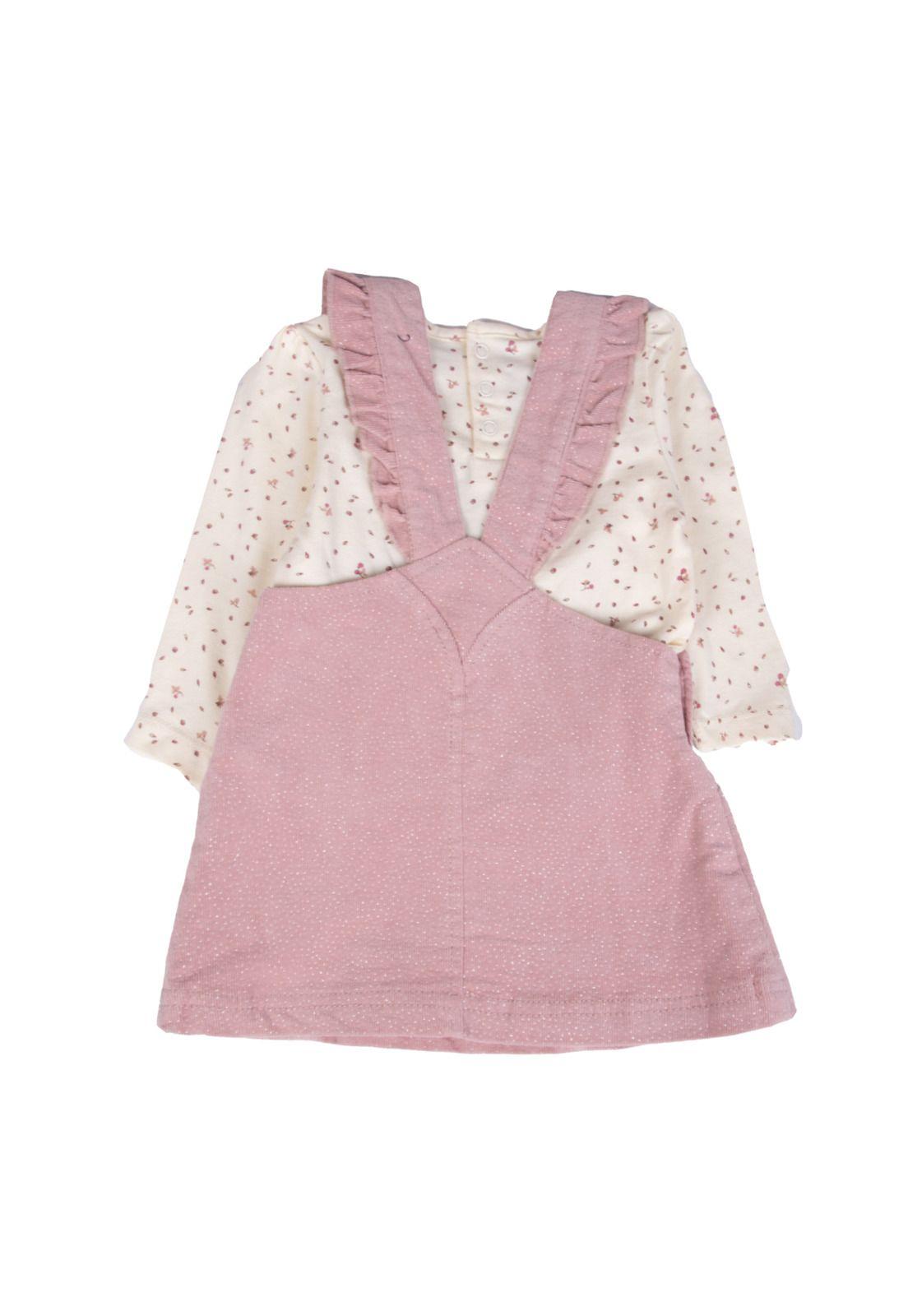 Vestido Bebe  Rosado Pillin ( PVB839-25ROS )-3