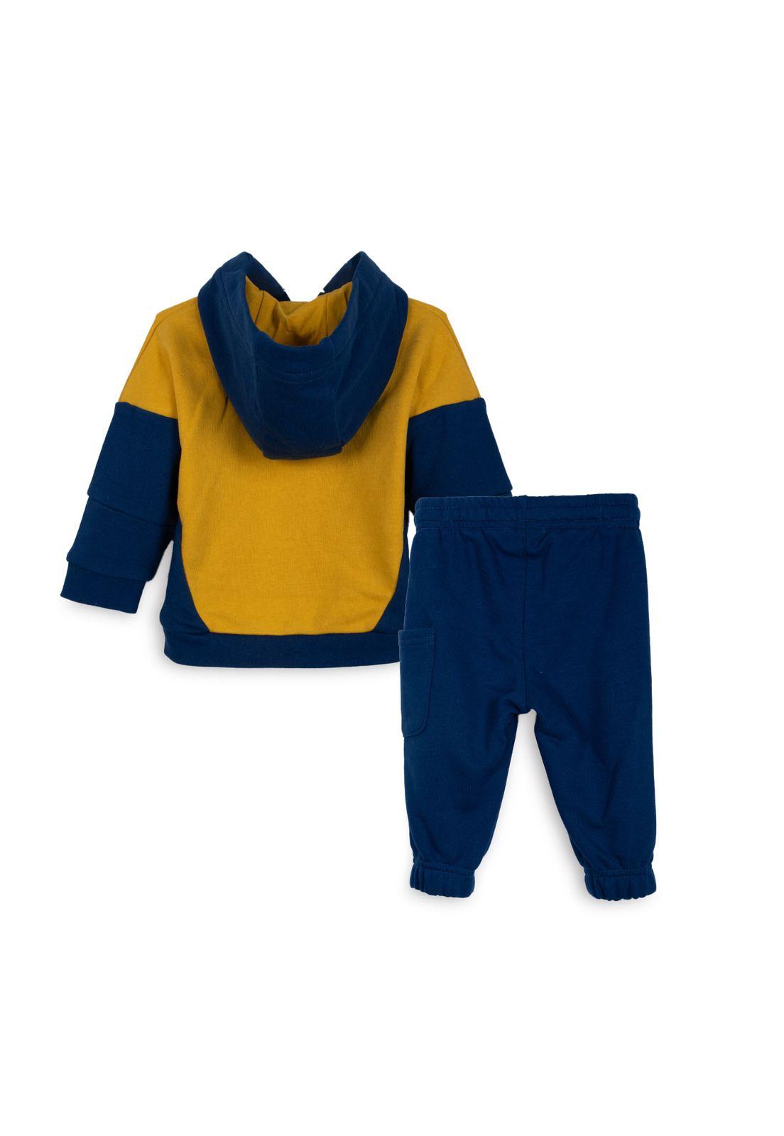 Buzo Bebé Niño con Capucha Azul Pillin-1