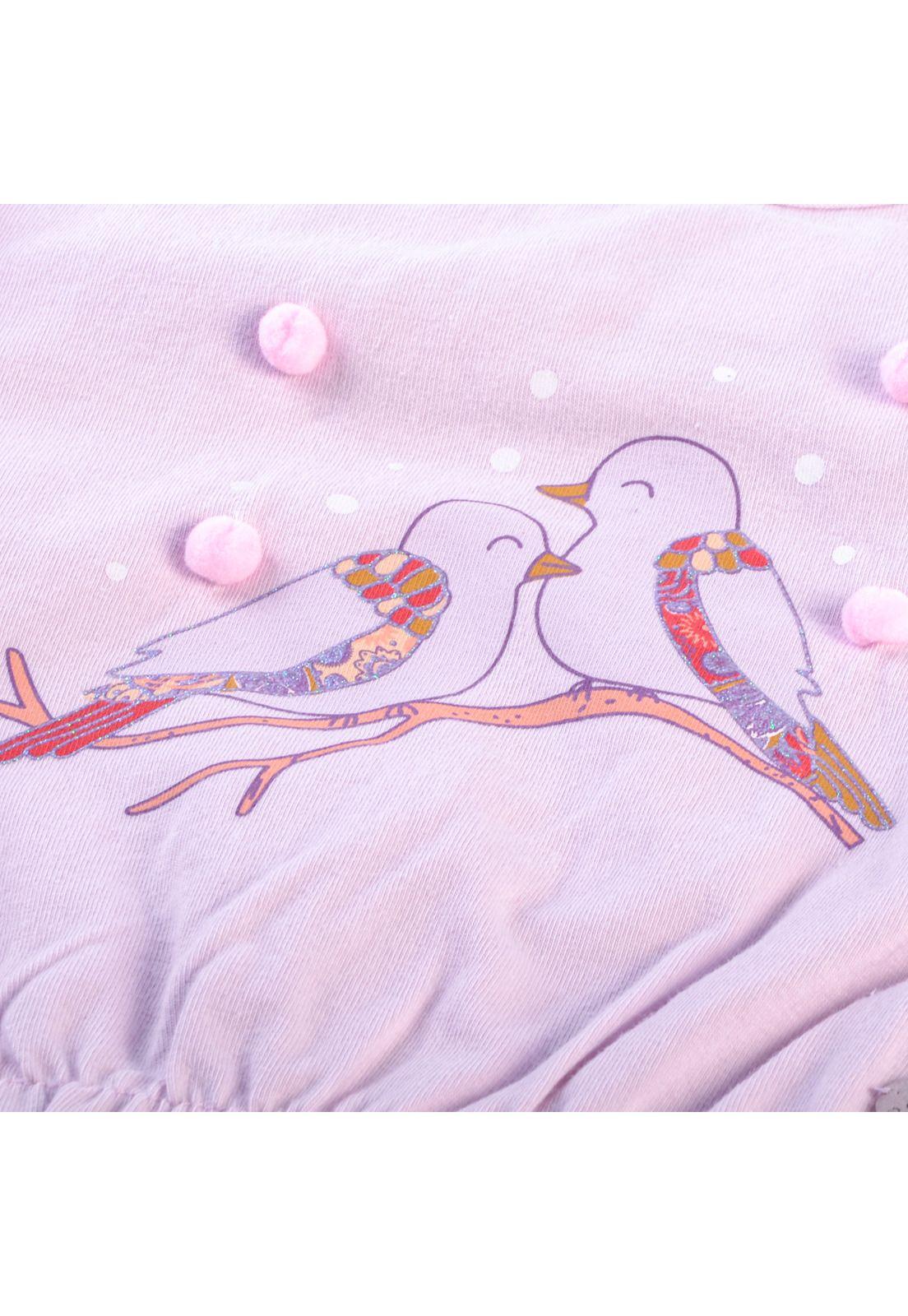 Polera Manga Larga Bebé Niña Rosado Pillin-2