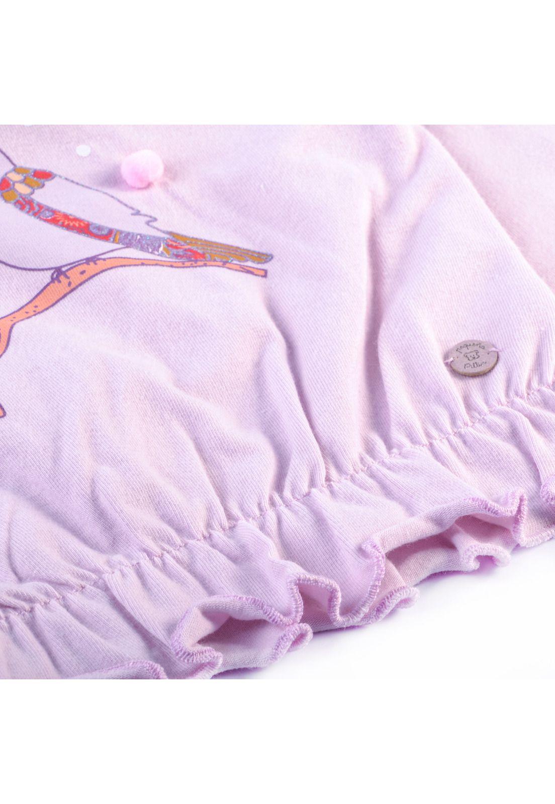 Polera Manga Larga Bebé Niña Rosado Pillin-3