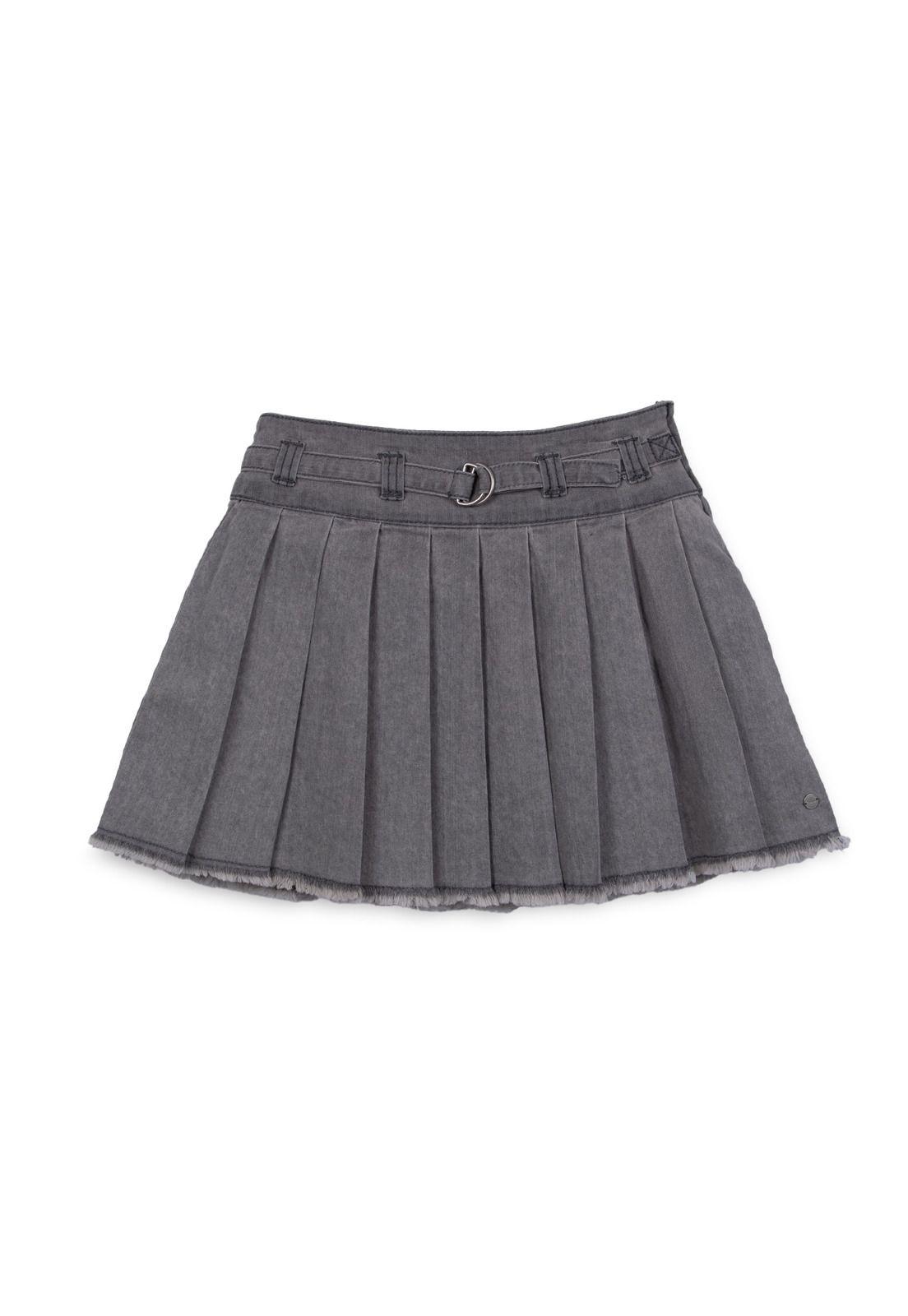 Falda Niña Gris Pillin-0