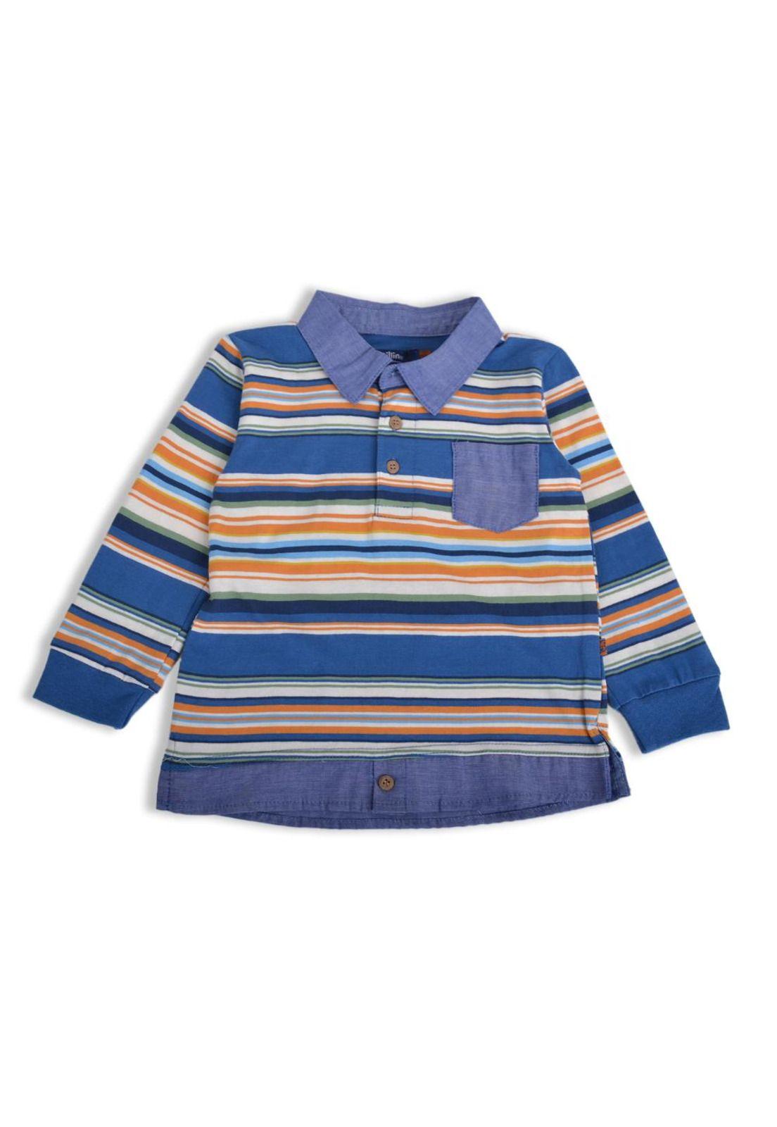 Polera Bebé Niño Azul Pillin-0