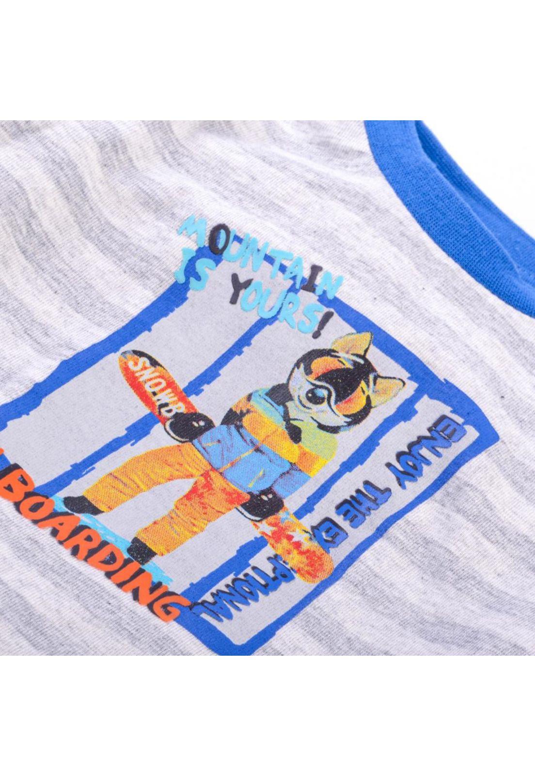 Polera Manga Larga Bebé Niño Gris claro Pillin-1