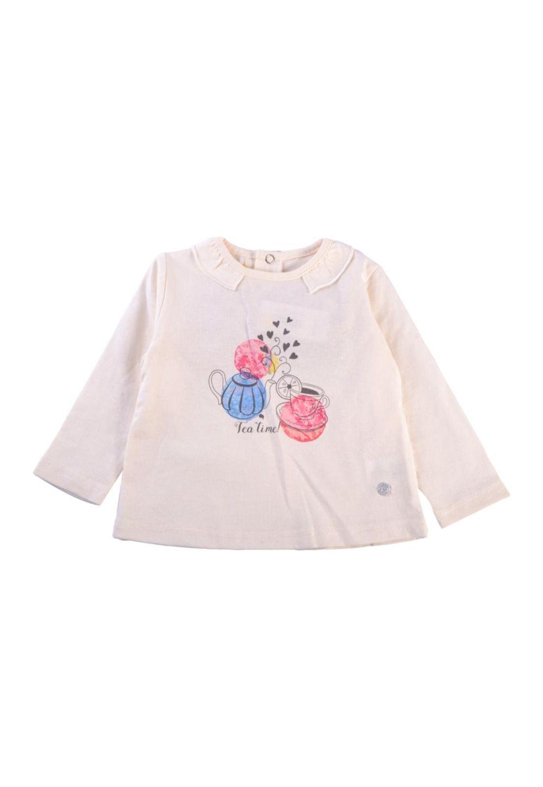 Polera Manga Larga Bebé Niña Crudo Pillin-0