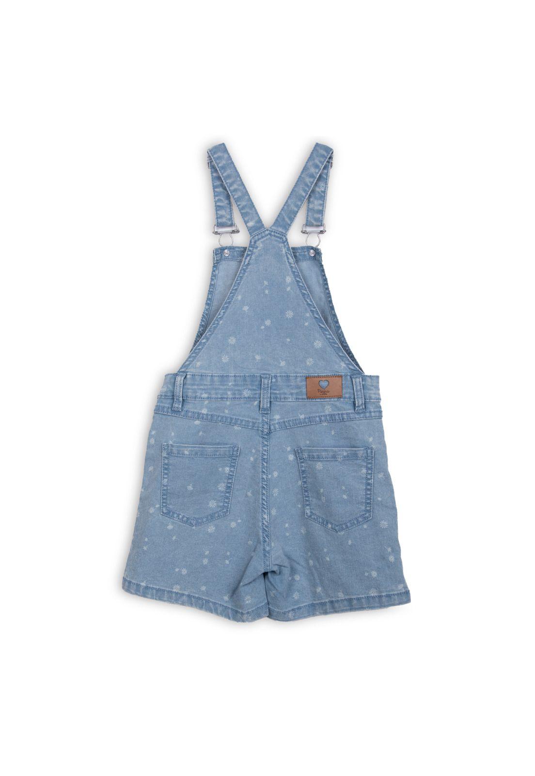 Jardinera Niña Falda Short Corazón Denim Pillin-1