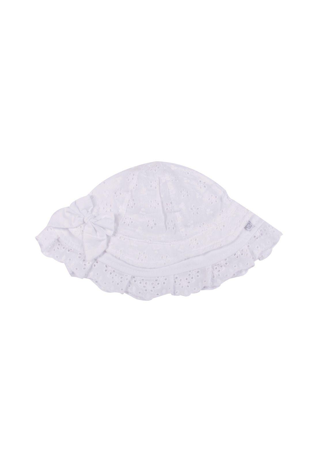 Gorro Bebe Niña Blanco Pillín-1