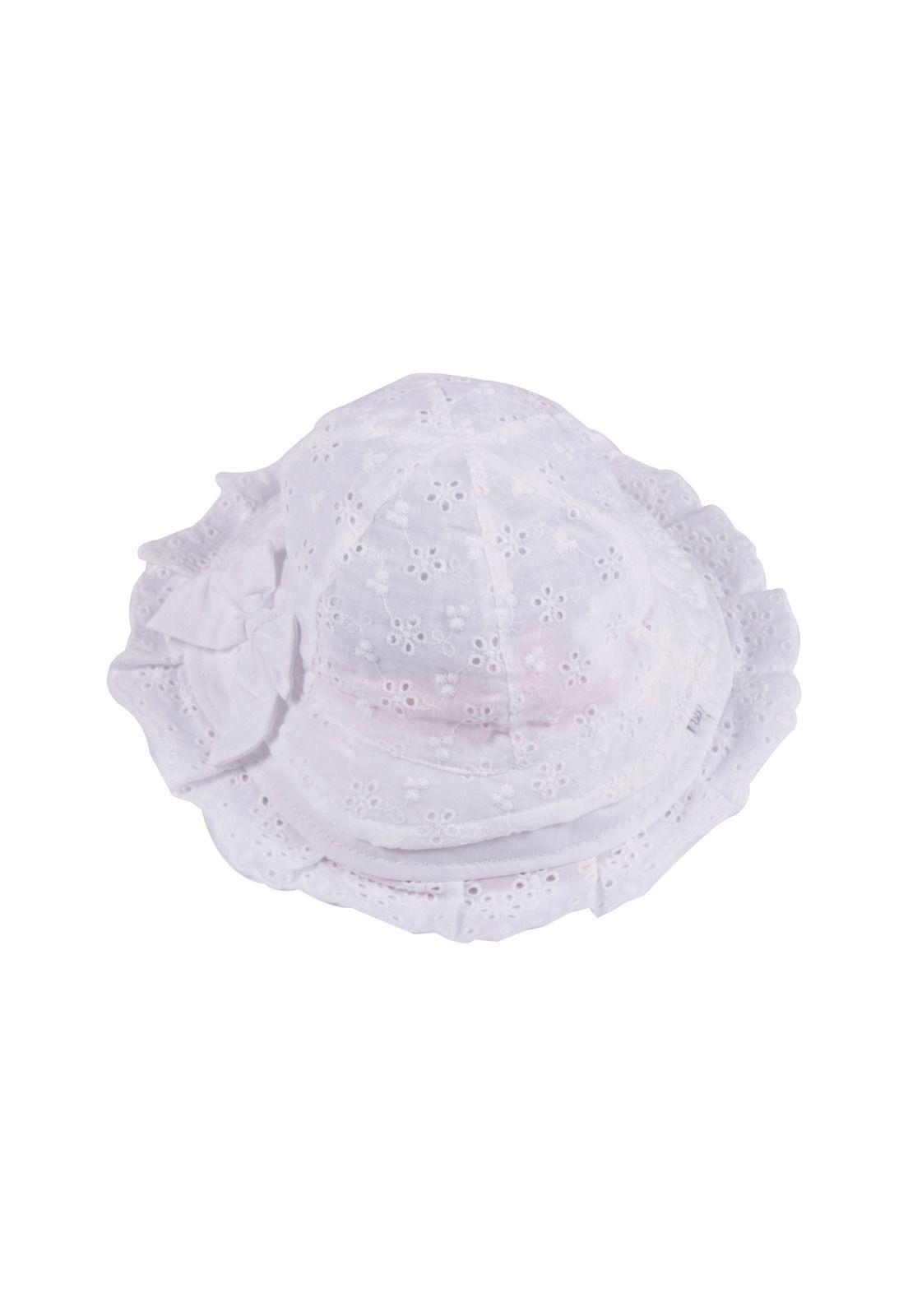 Gorro Bebe Niña Blanco Pillín-2