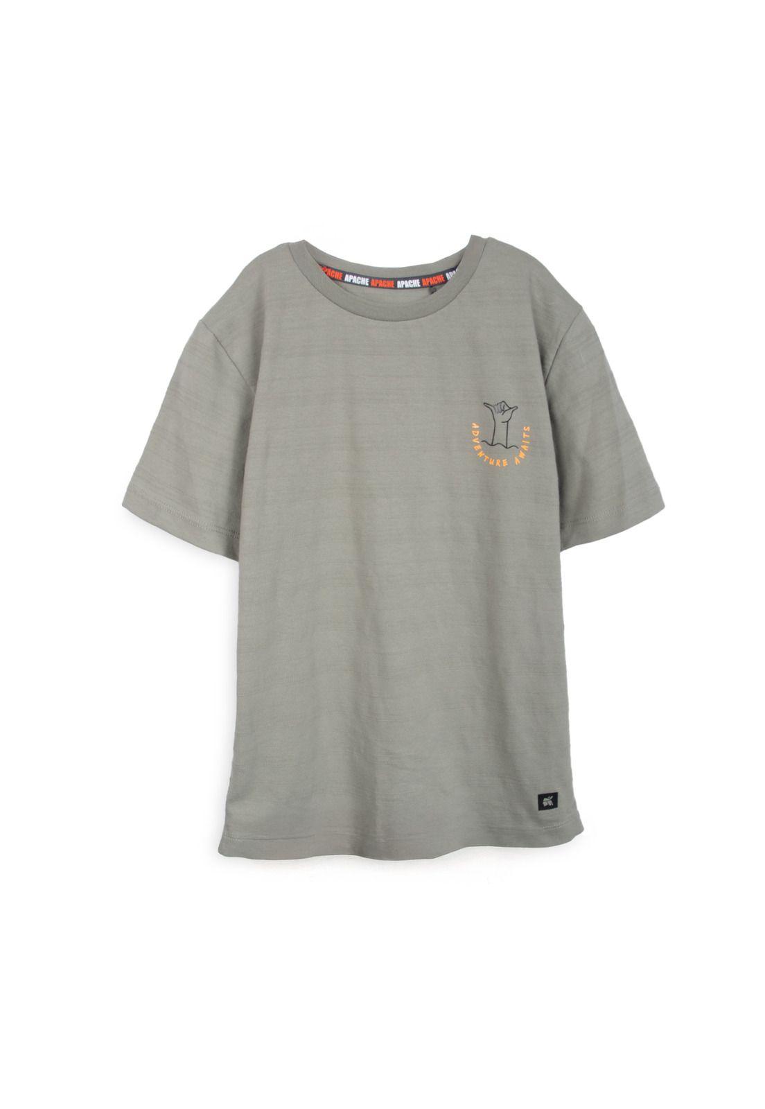 Polera Niño Manga Corta Rayas Safari Pillin-0