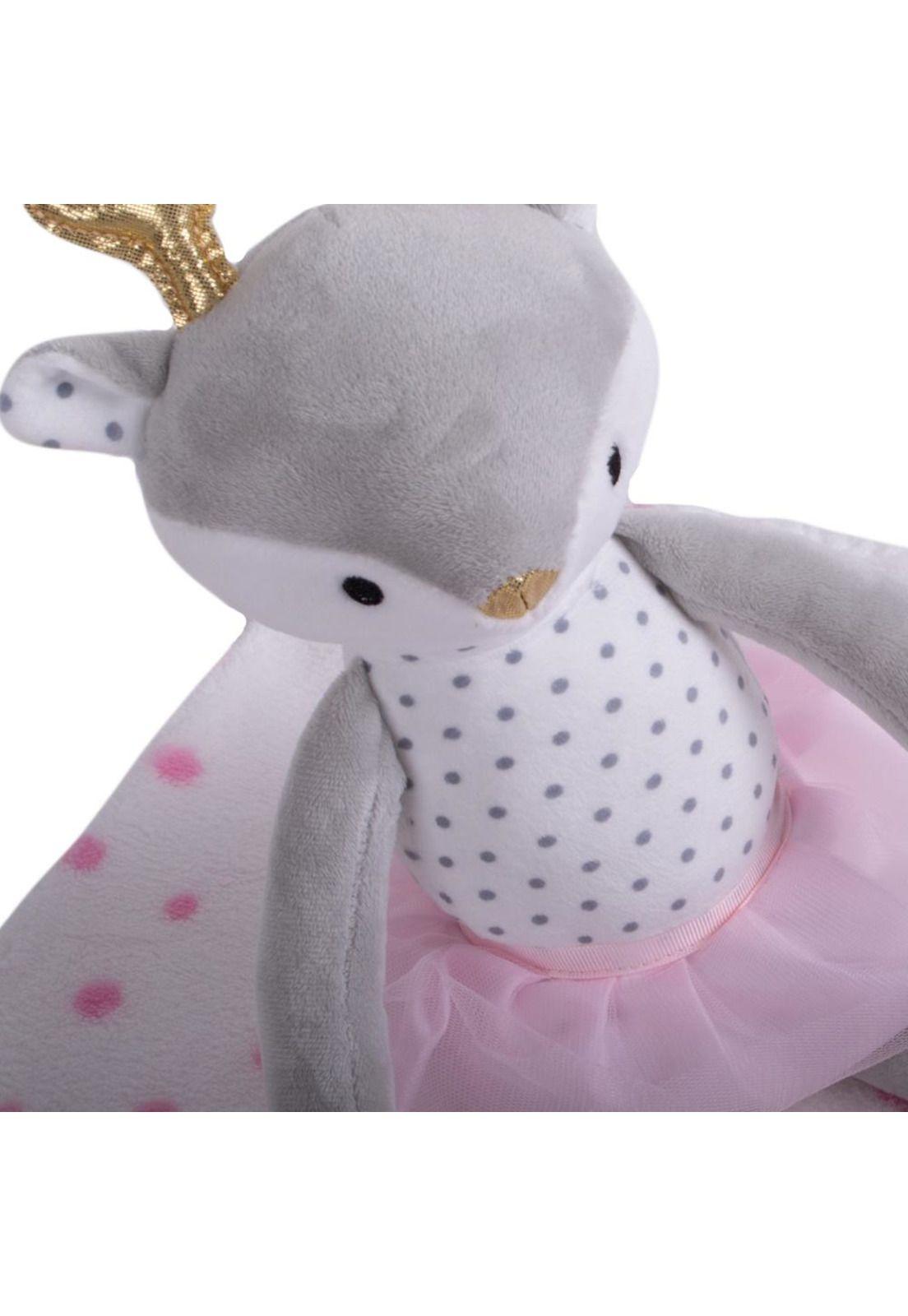 Set Peluche Manta Venado Bebé Niña Melange Pillin-2