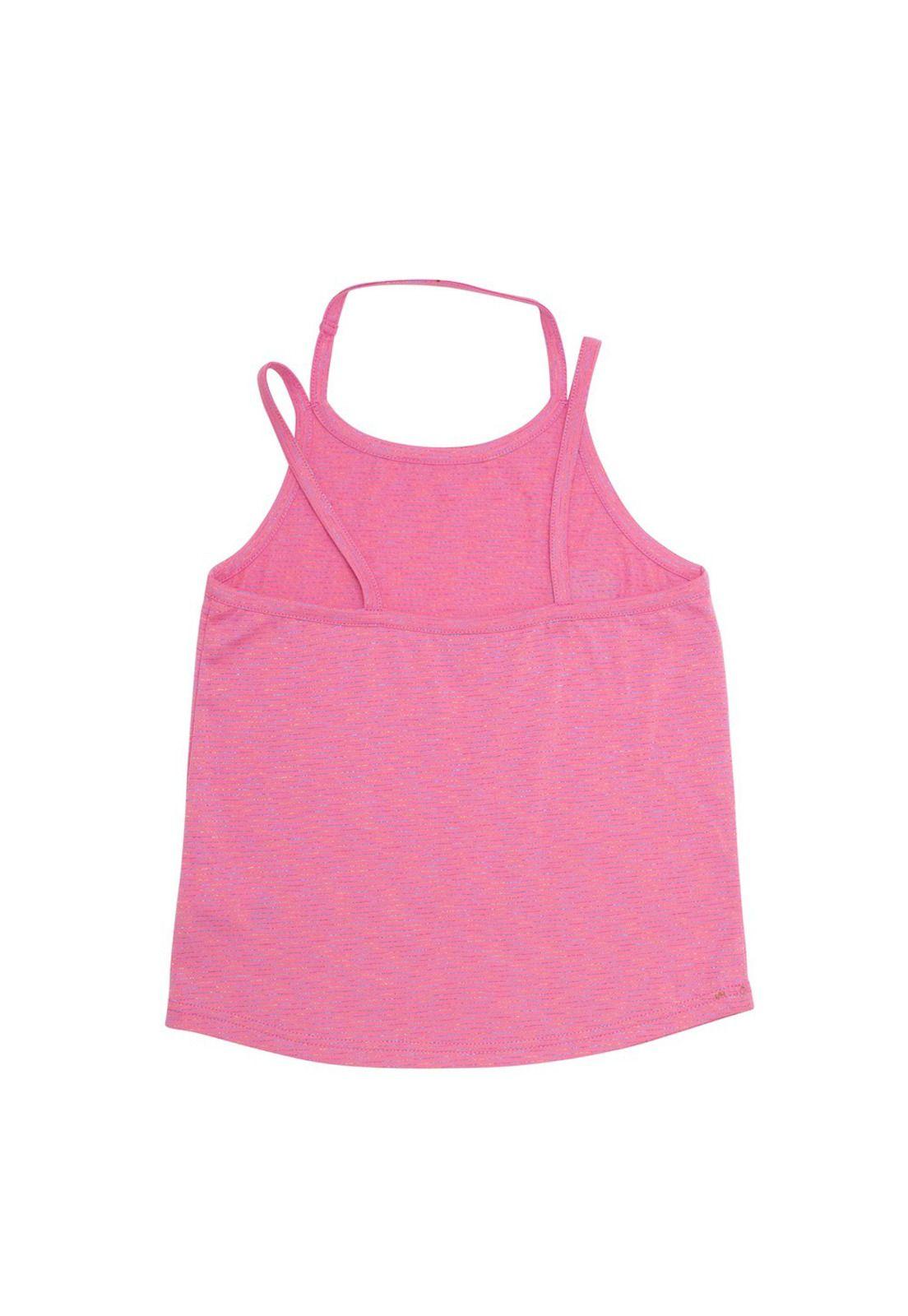 Polera Sin Mangas Algodón Verano Niña Fucsia-1
