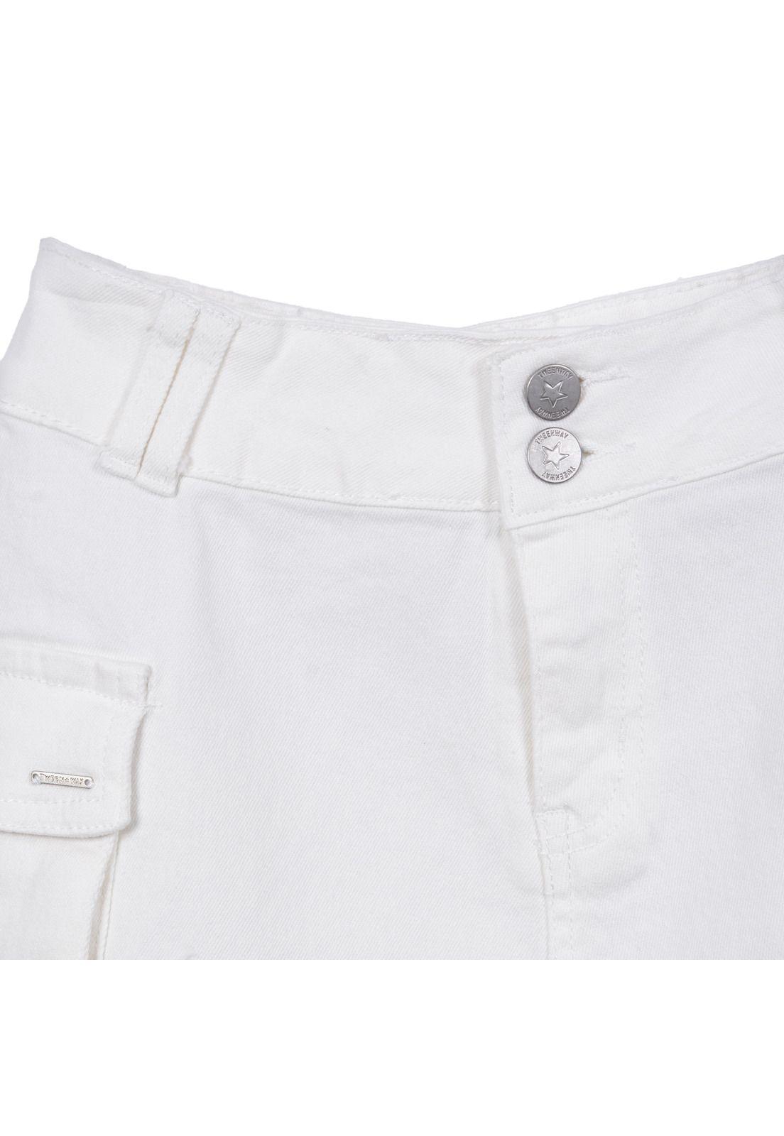 Short Niña Cargo Blanco Pillin-2