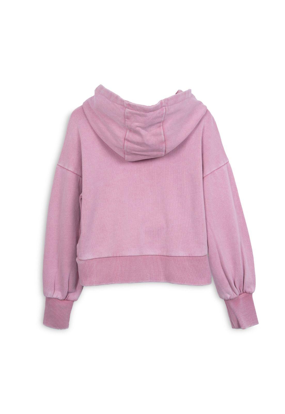 Polerón Niña Capucha Estampado Tigre Rosado Pillin-1