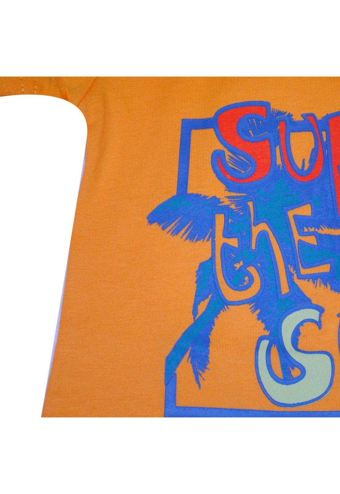 Polera Bebe Niño Naranja Pillin-4
