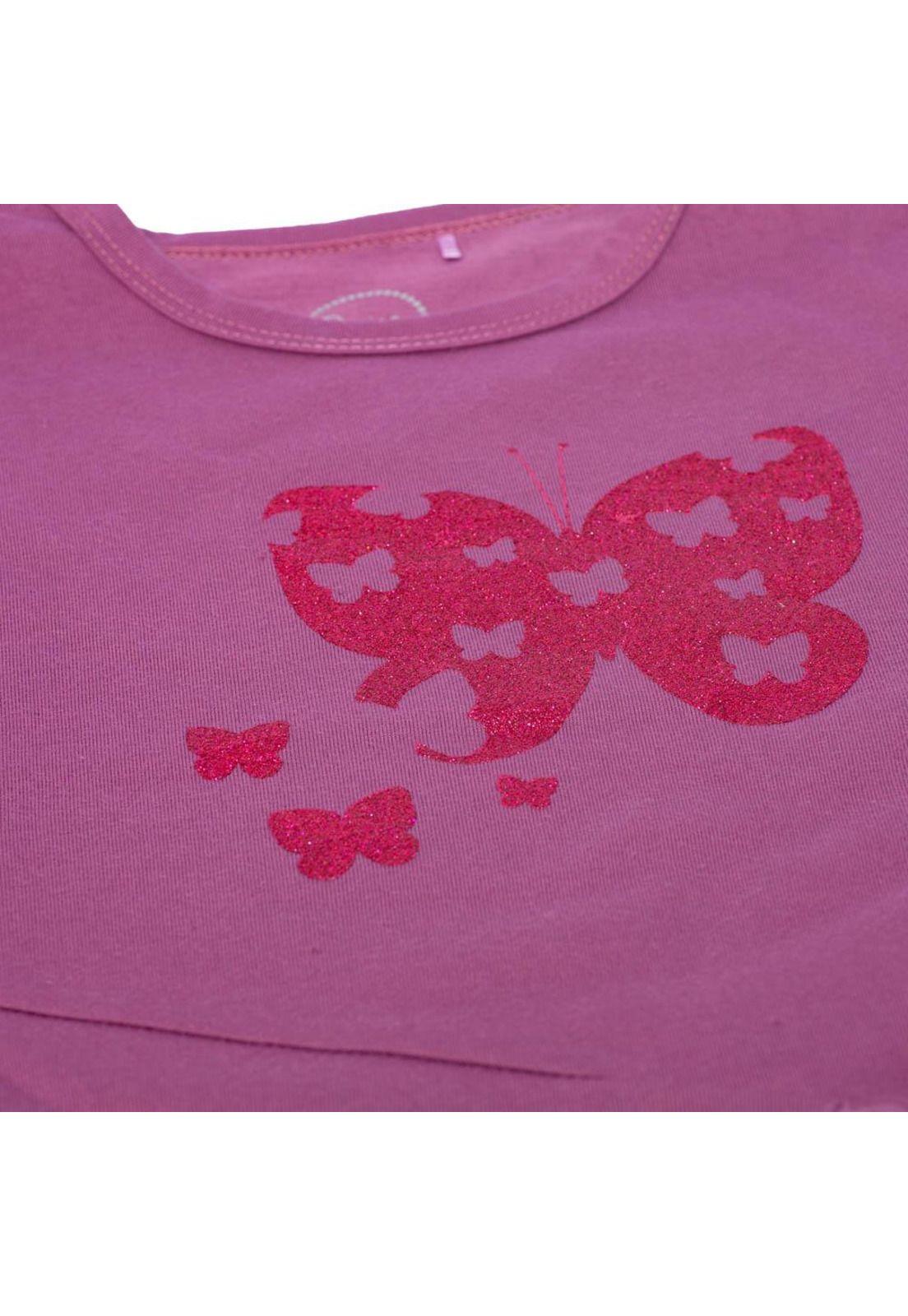 Polera M/L Glitter Algodón Invierno Niña Lila-2