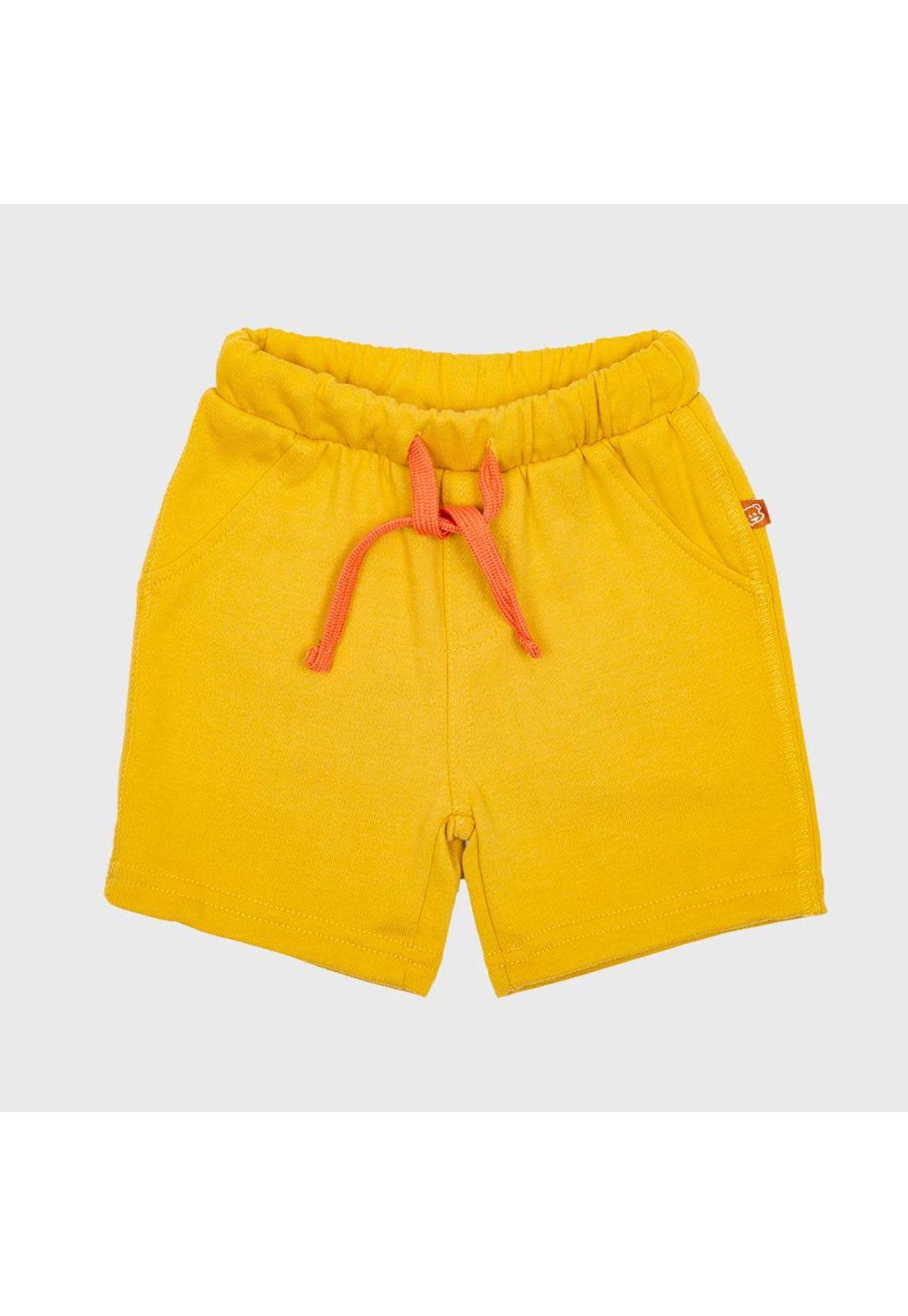 Bermuda Bebé Niño Amarillo Pillin-0
