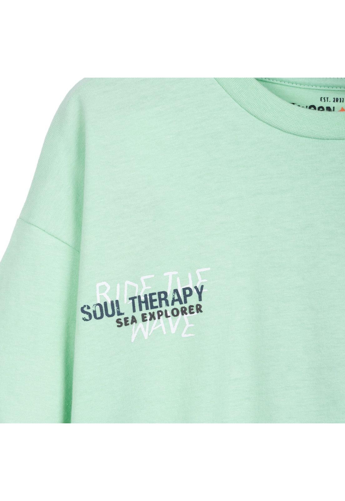 Polera Niño Manga Corta Surf Verde Pillin-2