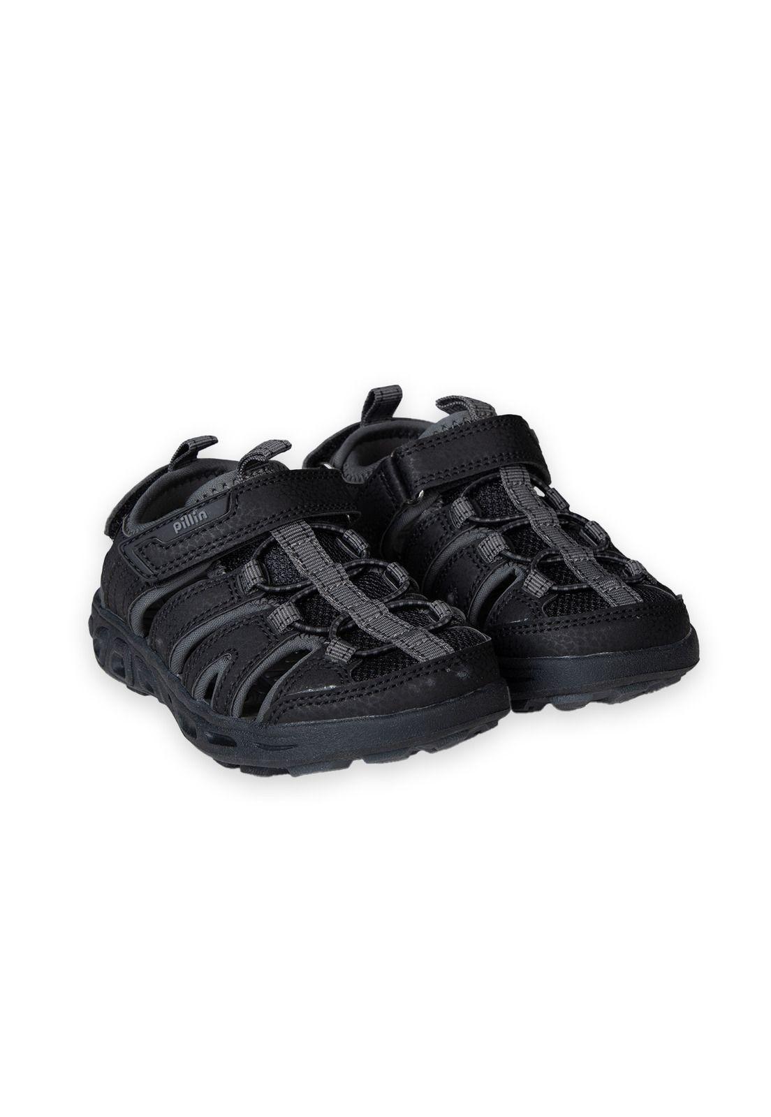 Sandalias Bebe Niño Negro Pillin (PZC431-25NEG )-0