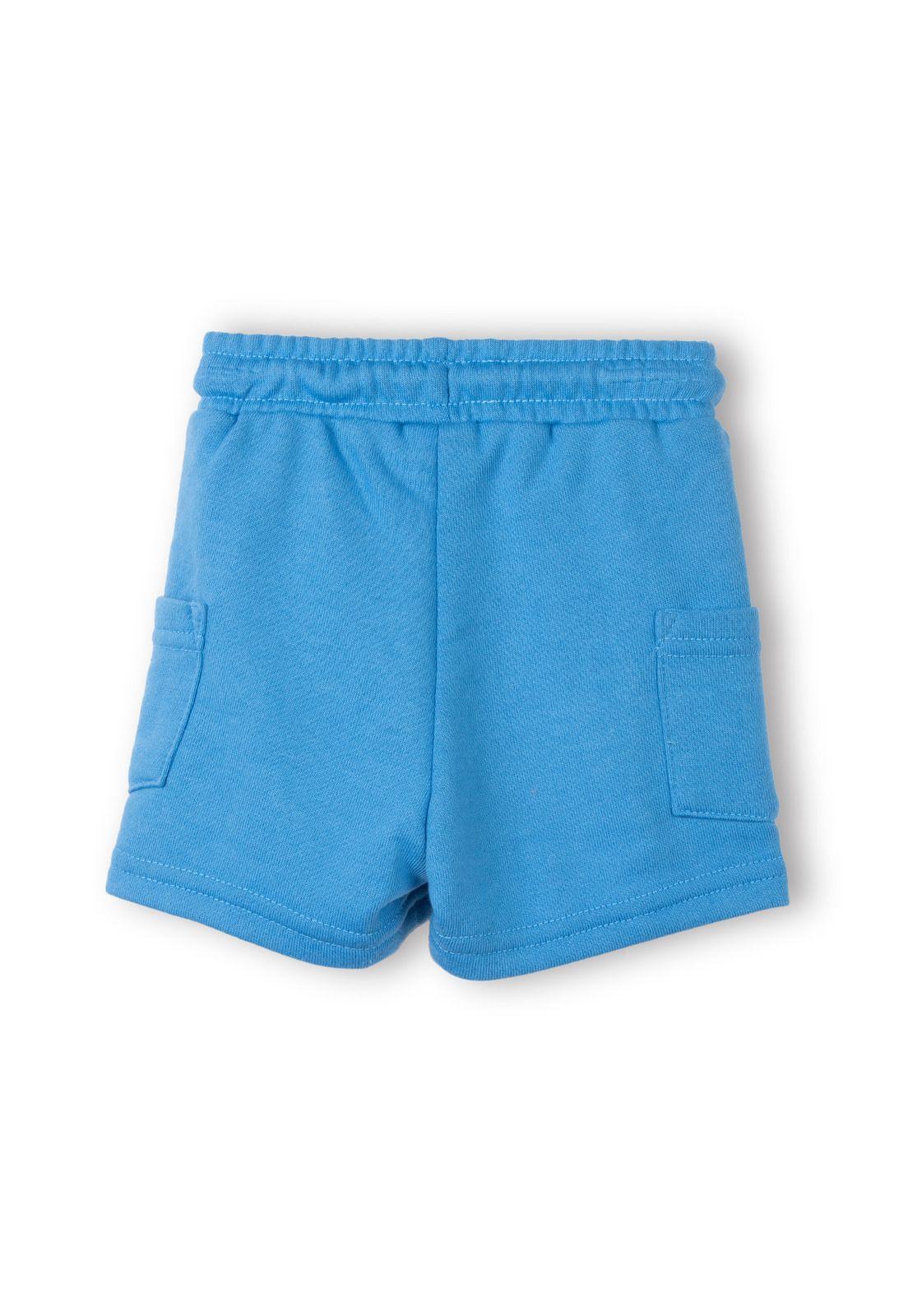 Bermuda Bebé Niño Franela Cintura Elasticada Azul Pillin-2