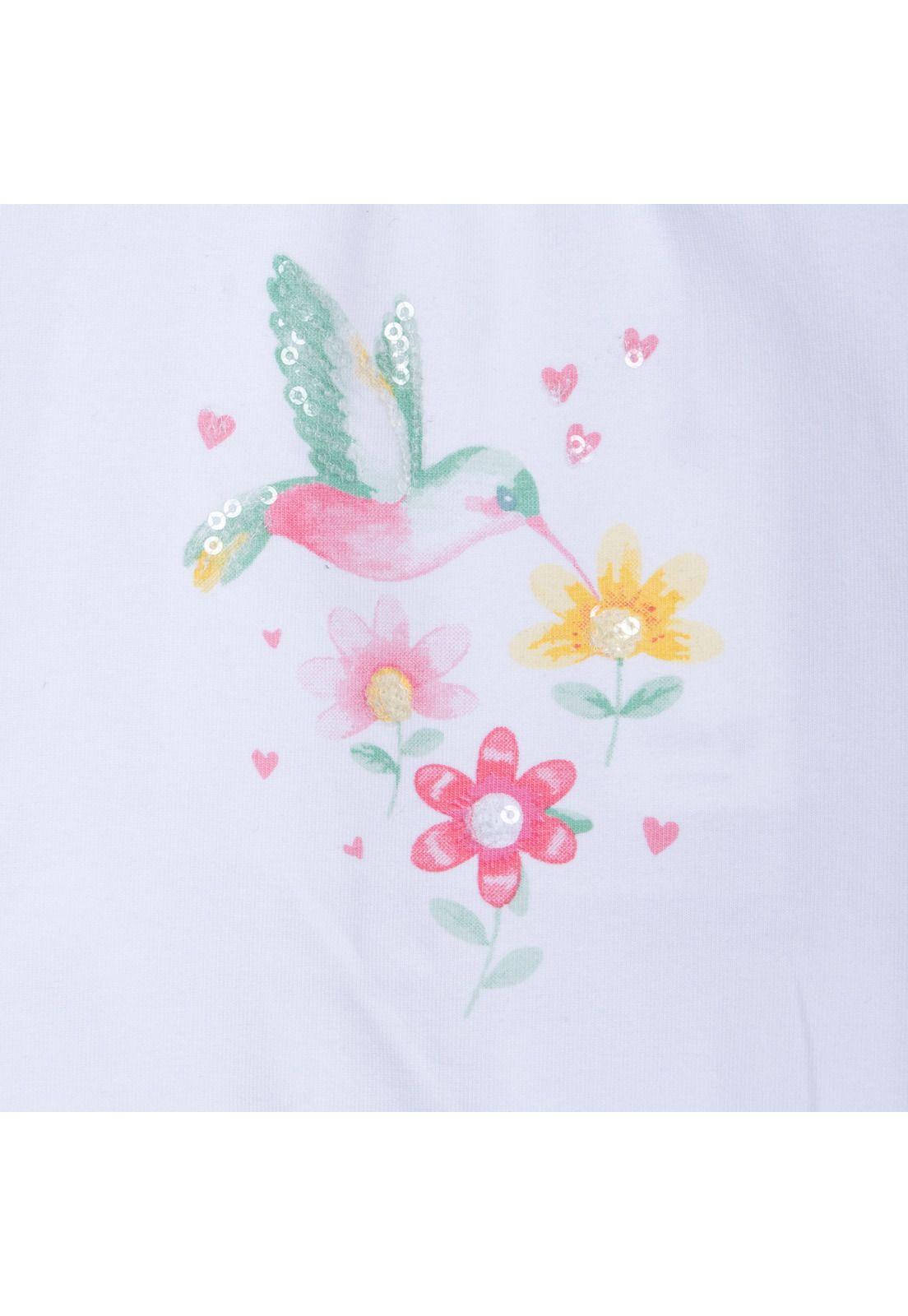 Conjunto Bebé Niña Manga Corta Broches Floral Aqua Pillin-2