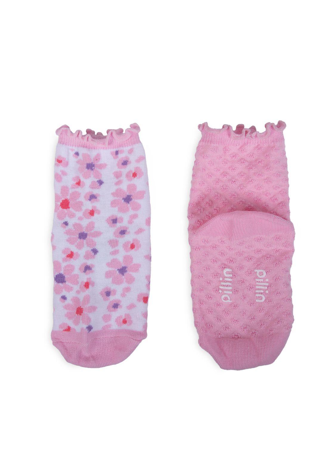 Pack de 3 Calcetines Bebé Niña Algodón Floral Surtido Pillin-2