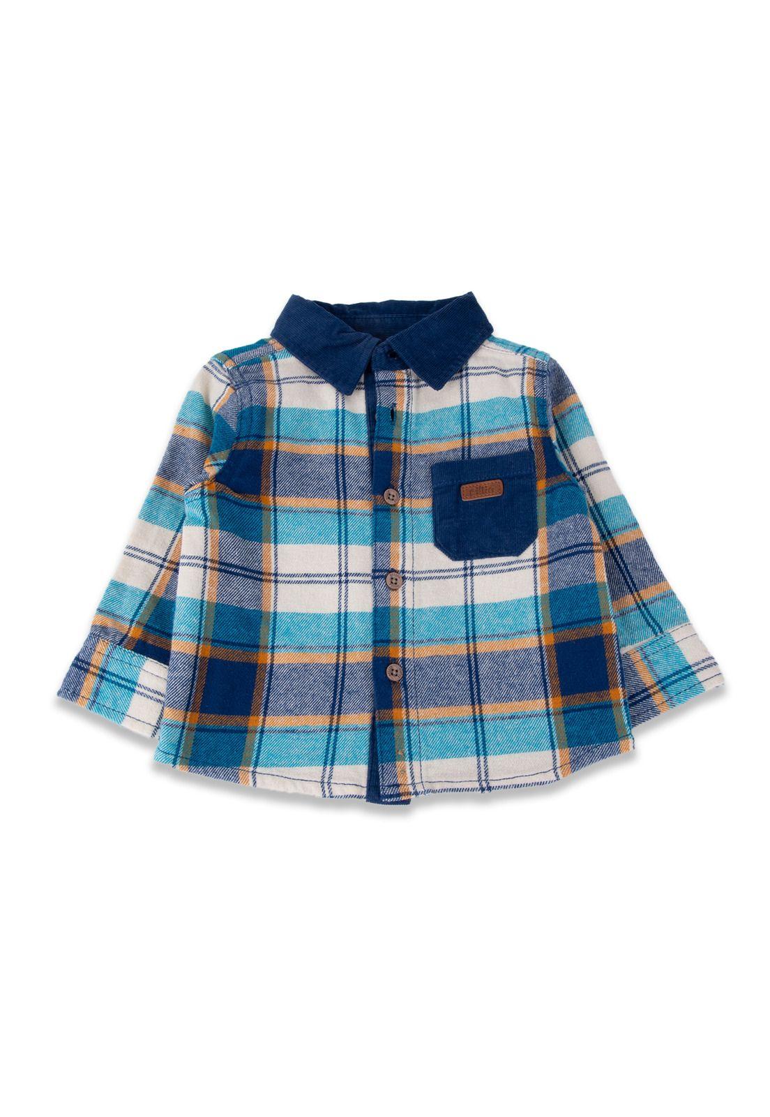 Camisa Bebé Niño Azul Pillin-0