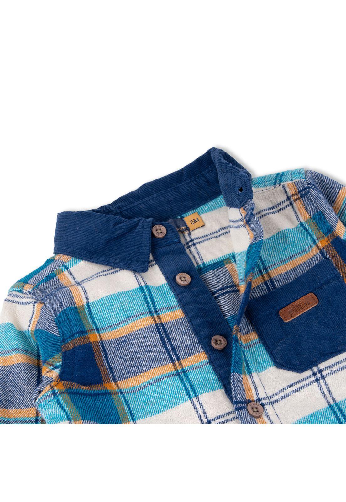 Camisa Bebé Niño Azul Pillin-1