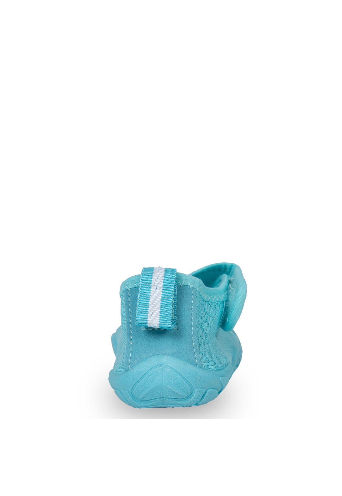 Zapatilla de Agua Bebé Niña con Velcro Turquesa Pillin-3