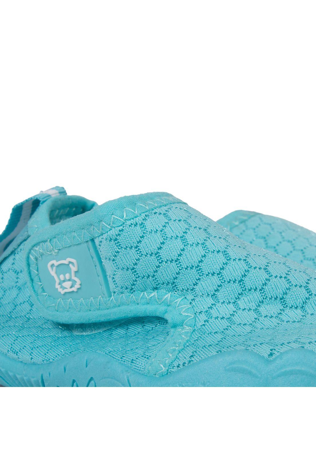 Zapatilla de Agua Bebé Niña con Velcro Turquesa Pillin-4