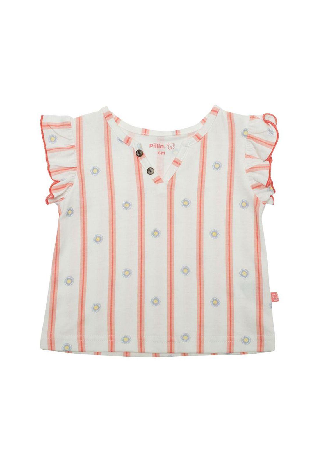 Polera Bebé Niña Blanco Pillin-0