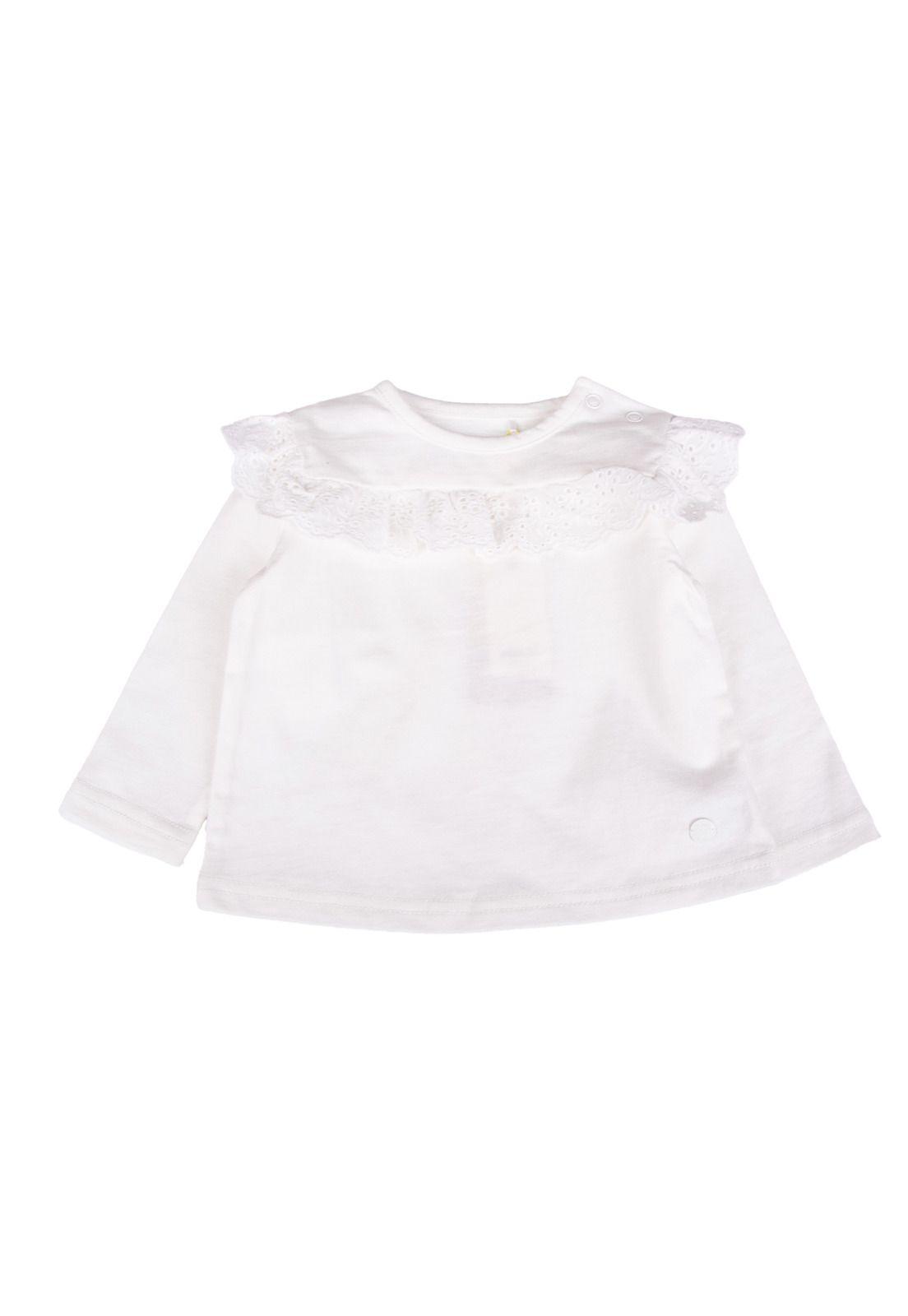 Polera Bebe  Blanco Pillin ( PVB615-25CRU )-0