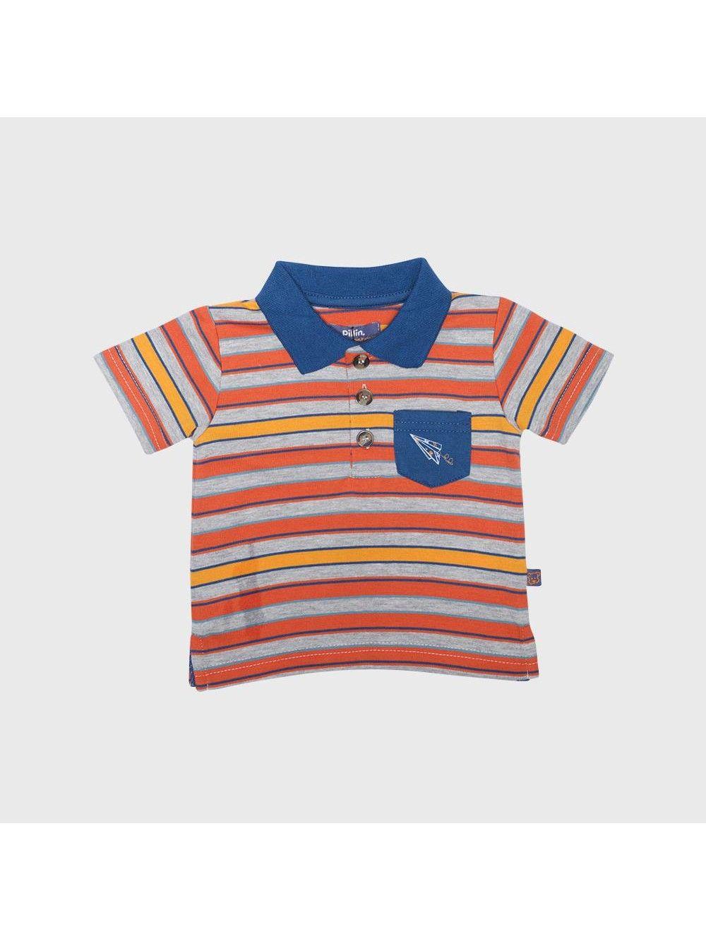 Polera Bebé Niño Naranja Pillin-0