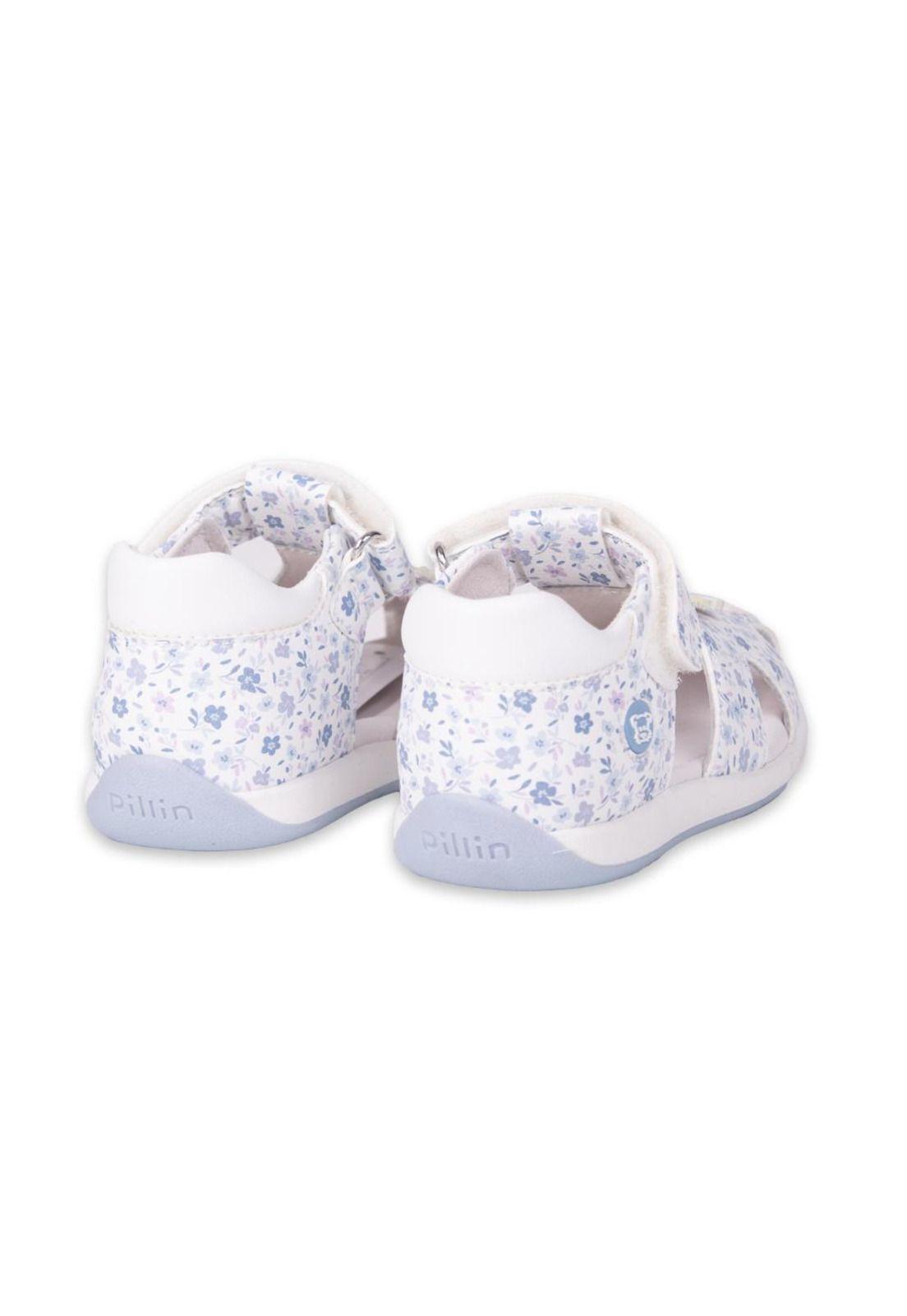 Sandalias Clasico Bebe Niña Blanco Pillin-3