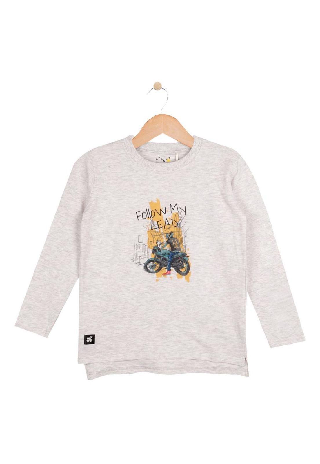 Polera Manga Largaarga Niño Blanco Pillin-0