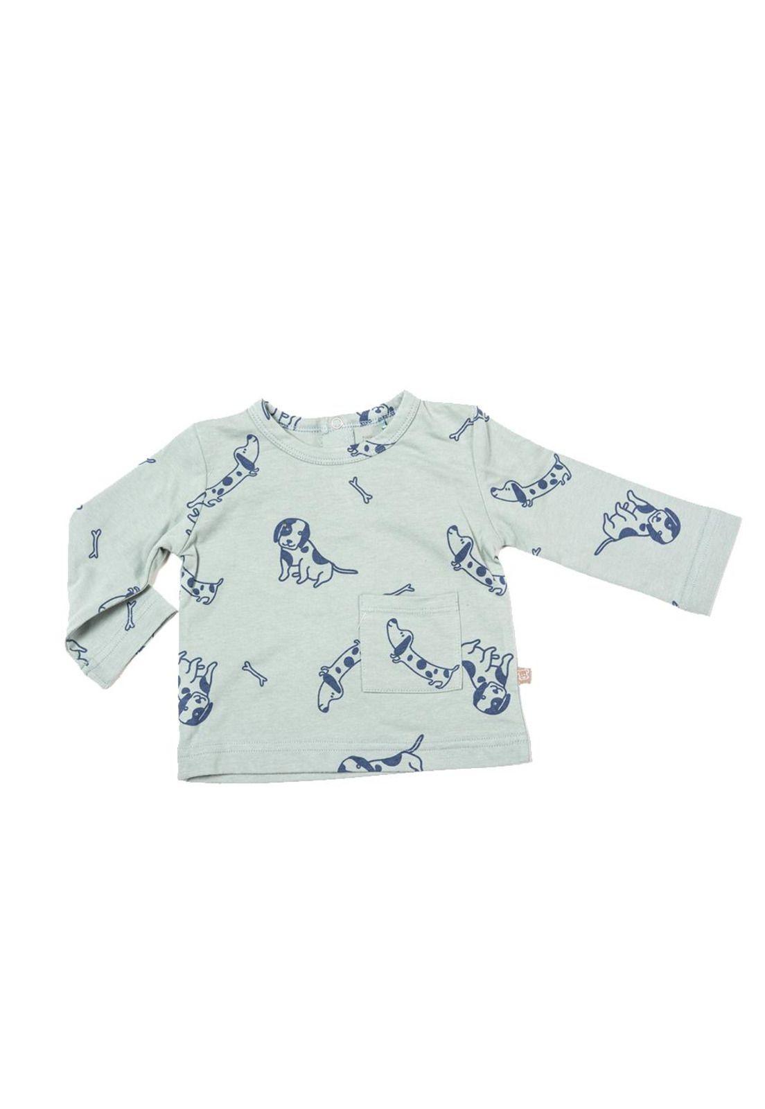 Polera Manga Larga Bebé Niño Verde Pillin-0