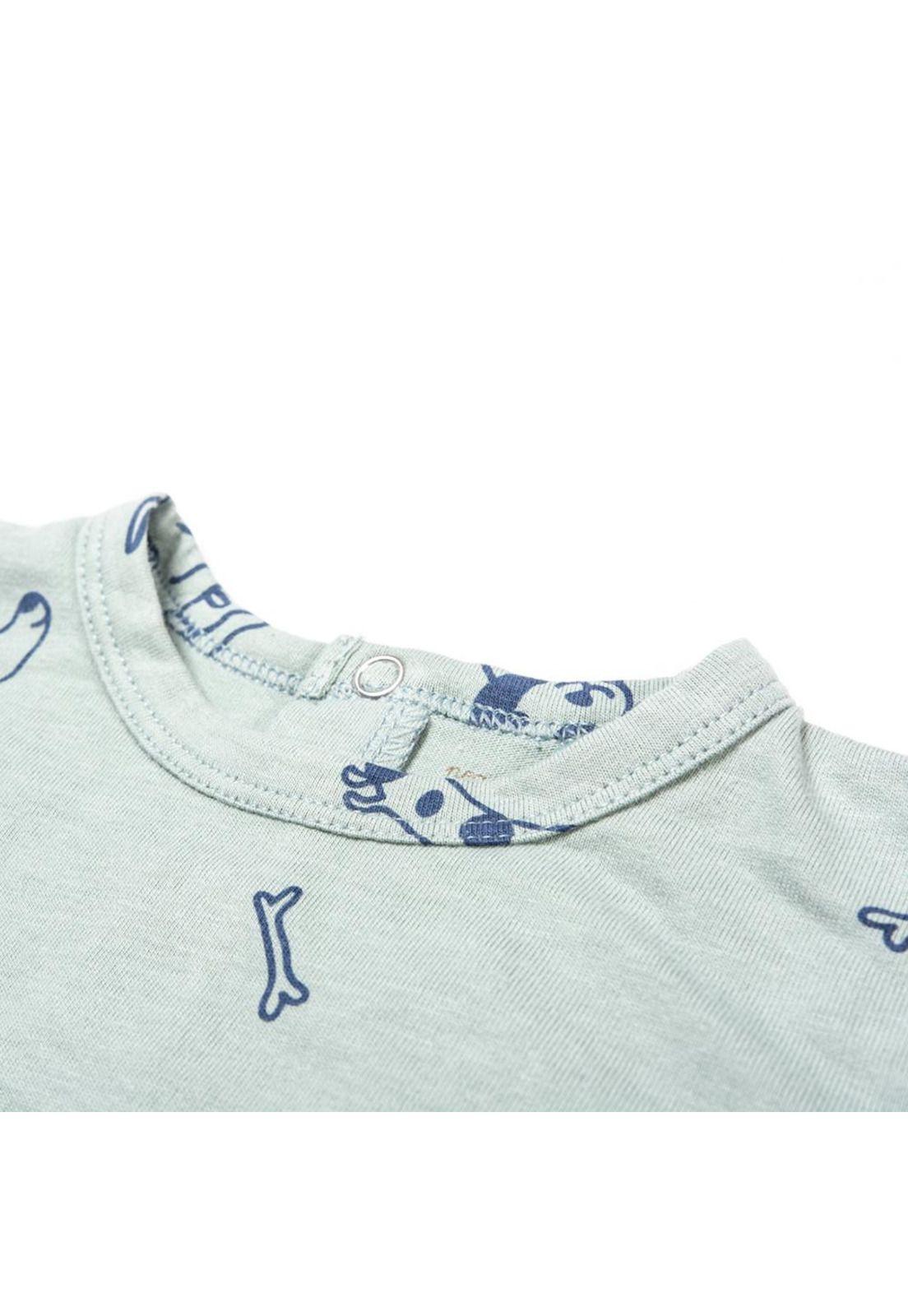 Polera Manga Larga Bebé Niño Verde Pillin-1