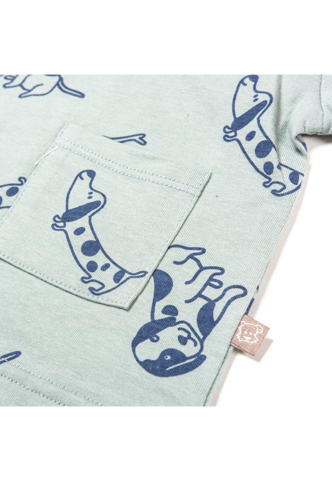 Polera Manga Larga Bebé Niño Verde Pillin-2