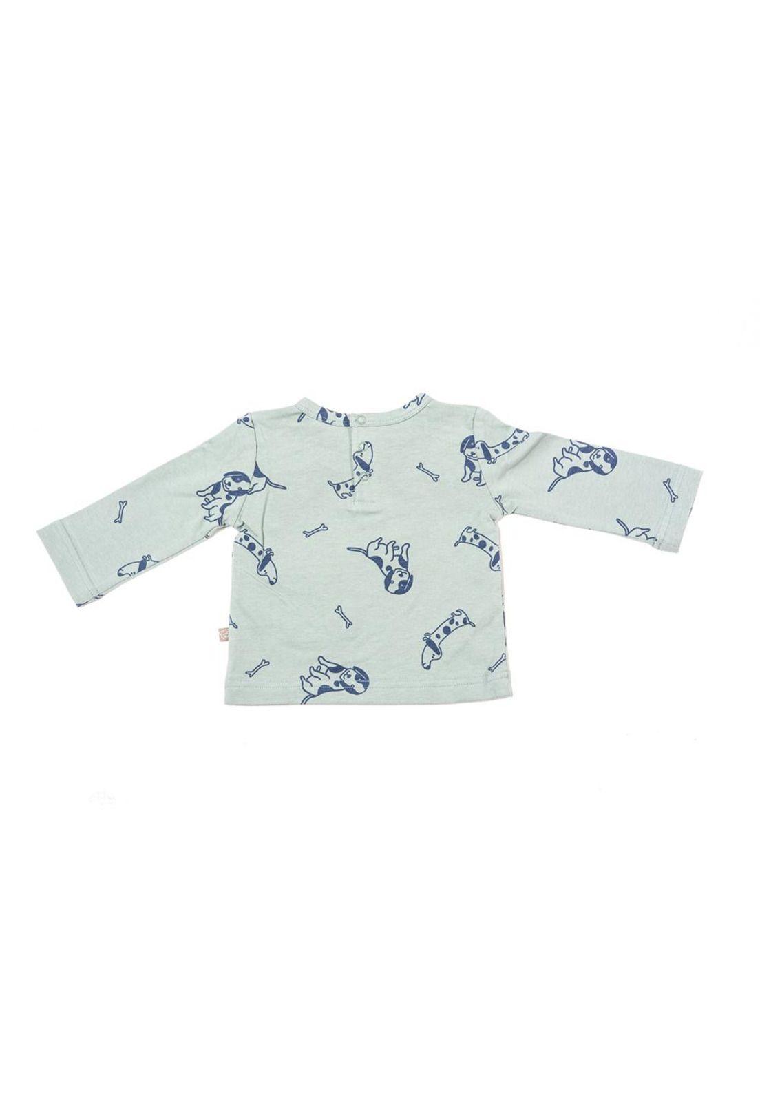 Polera Manga Larga Bebé Niño Verde Pillin-3