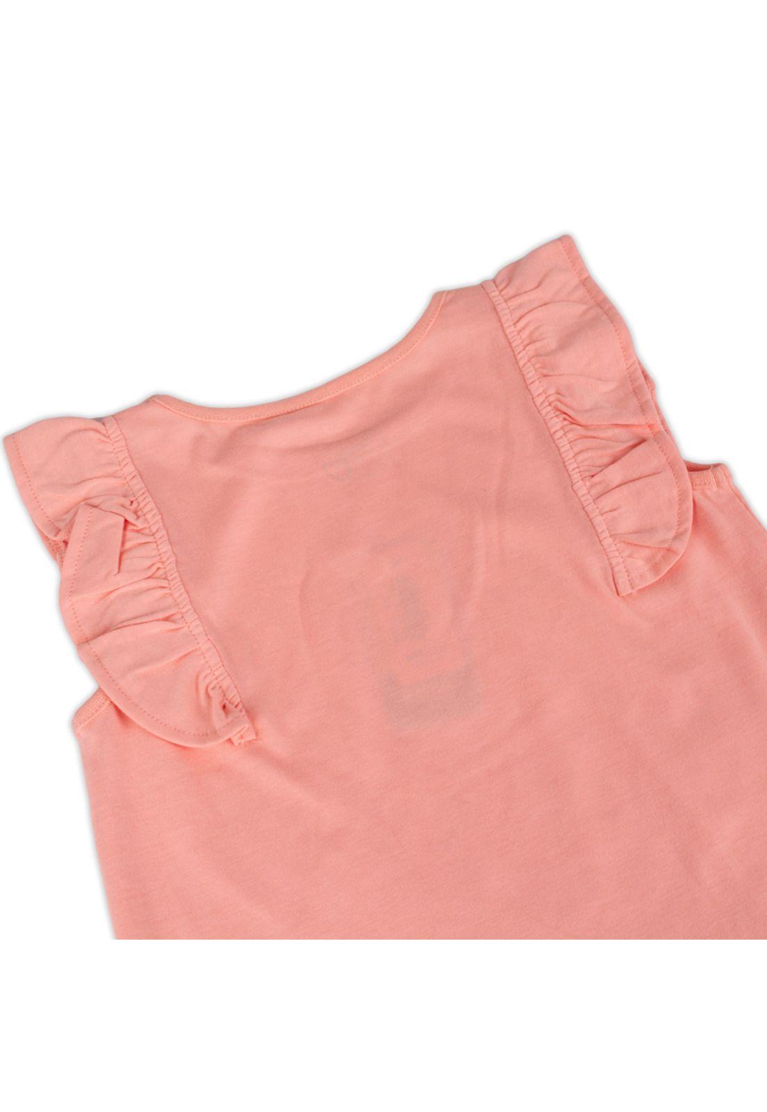 Polera Manga Corta Niña Durazno Pillin-3