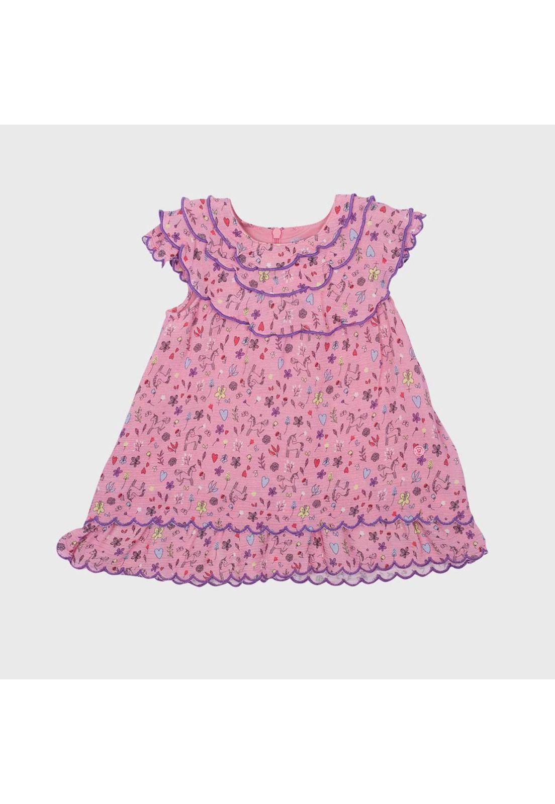 Vestido Bebé Niña Rosado Pillin-0