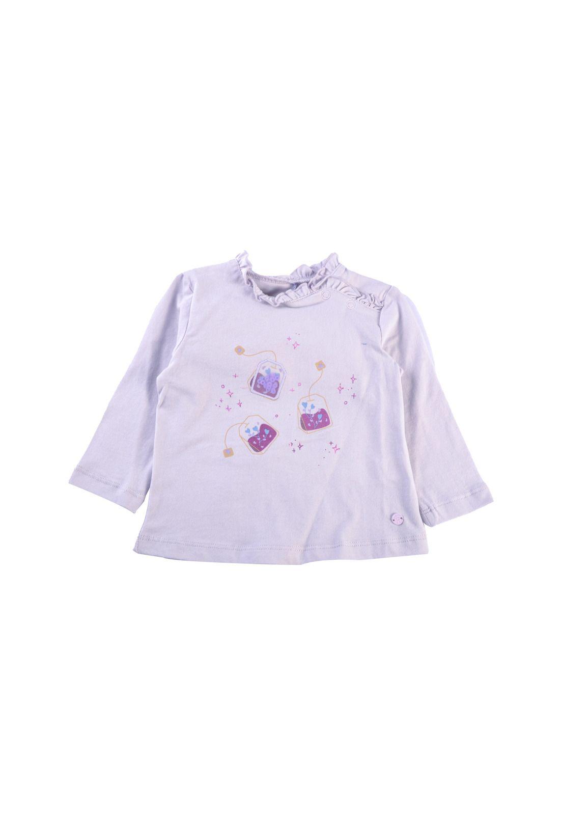 Polera Manga Larga Bebé Niña Lila Pillin-1
