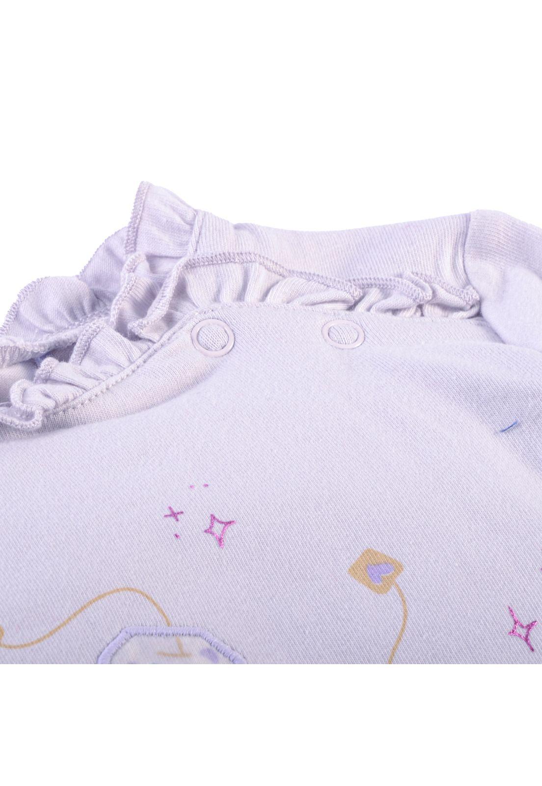 Polera Manga Larga Bebé Niña Lila Pillin-3