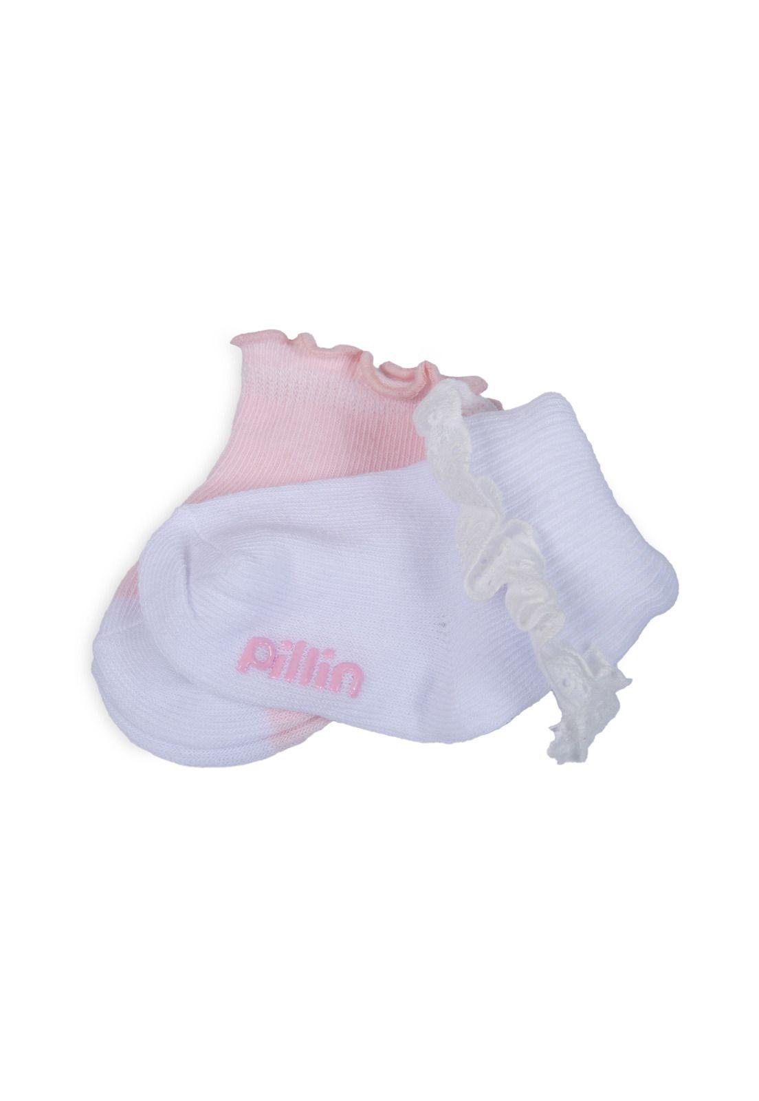 Pack de 2 Calcetines Recién Nacido Niña Lisos Surtido Pillin-0