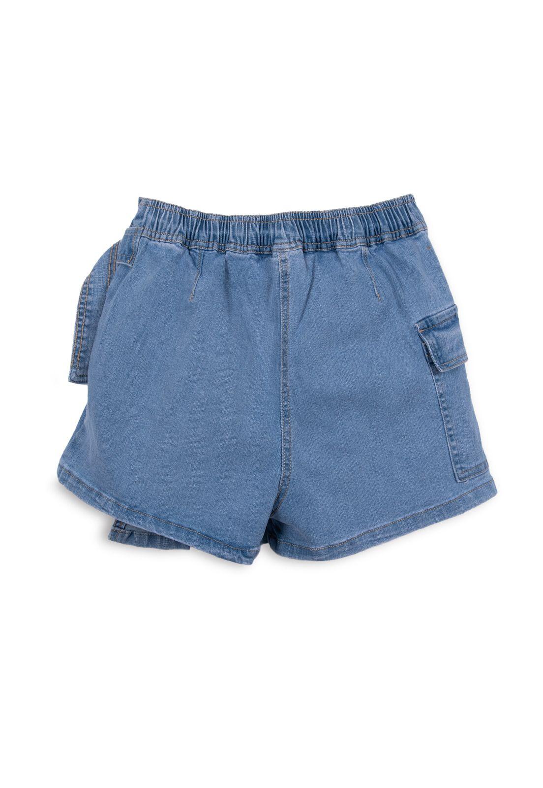 Short Falda Niña Denim Azul Pillin-1