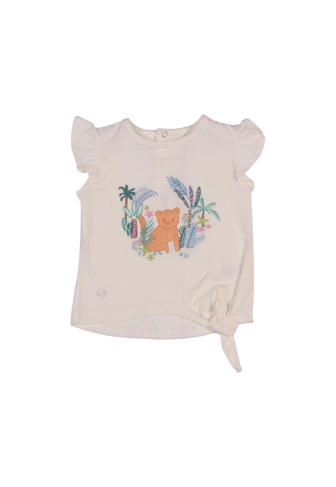 Polera Bebe Niña Blanco Pillin-0