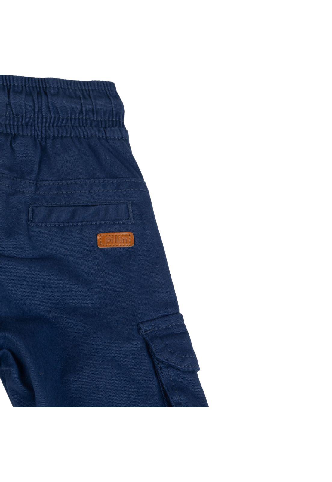 Pantalón Bebe  Azul Pillin ( PVB807-25AZU )-3
