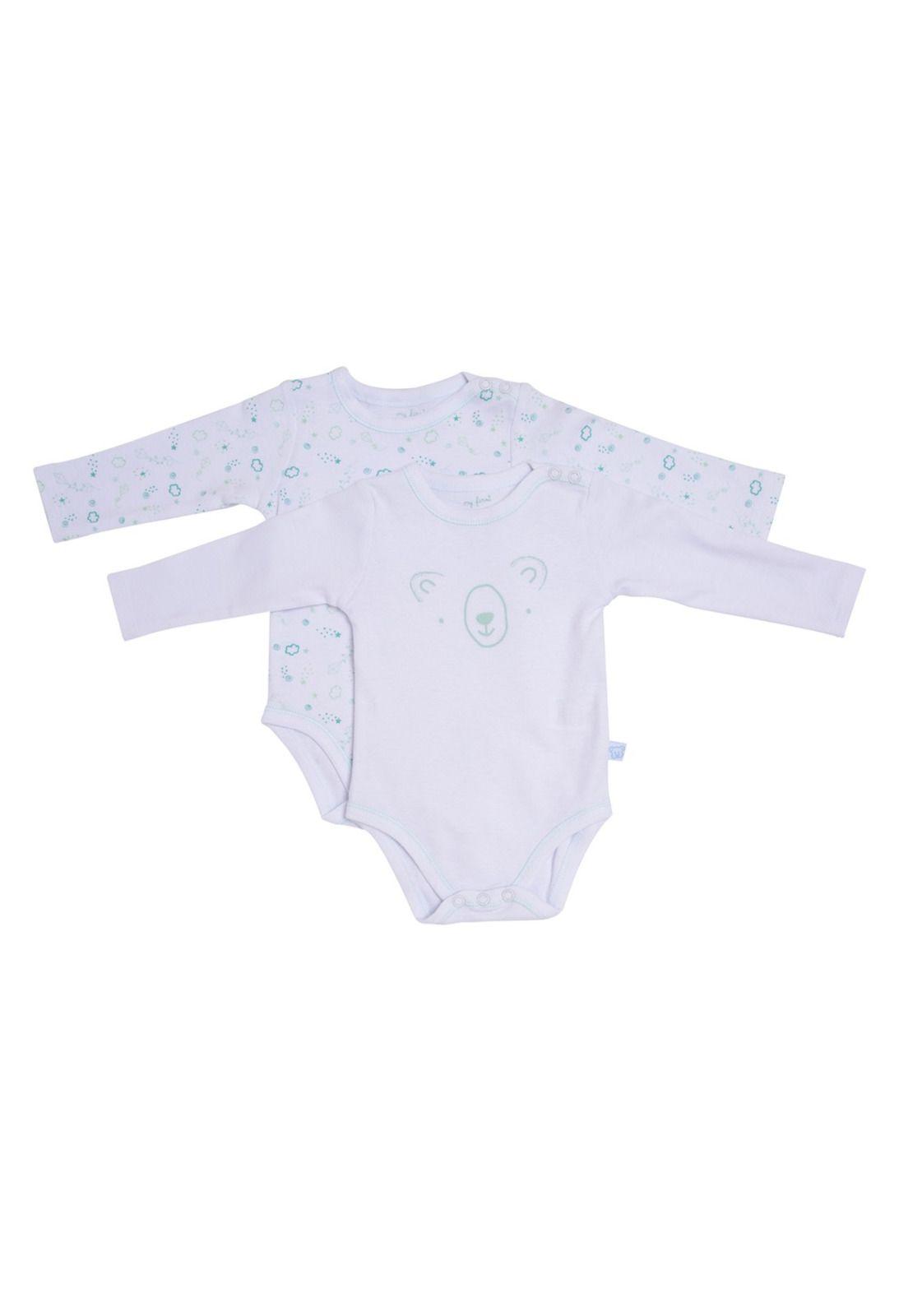 Pack 2 Body Bebé Niño Blanco Pillín-0