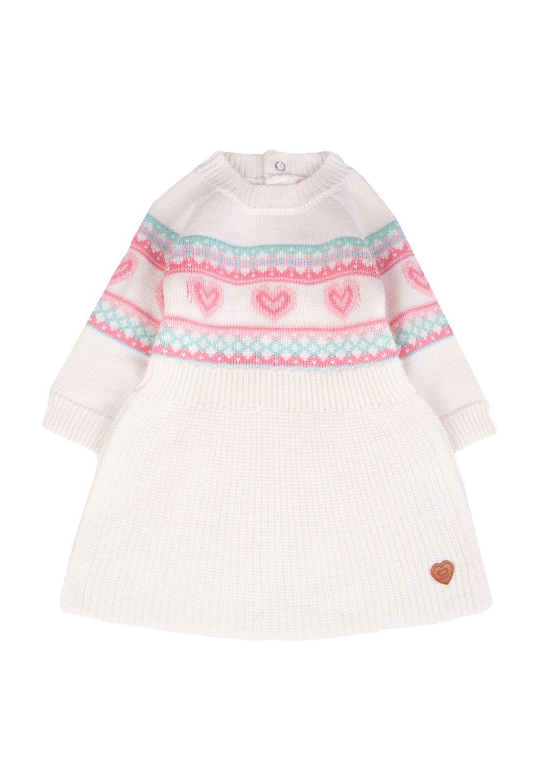 Vestido Bebe  Blanco Pillin ( PVB918-25CRU )-0