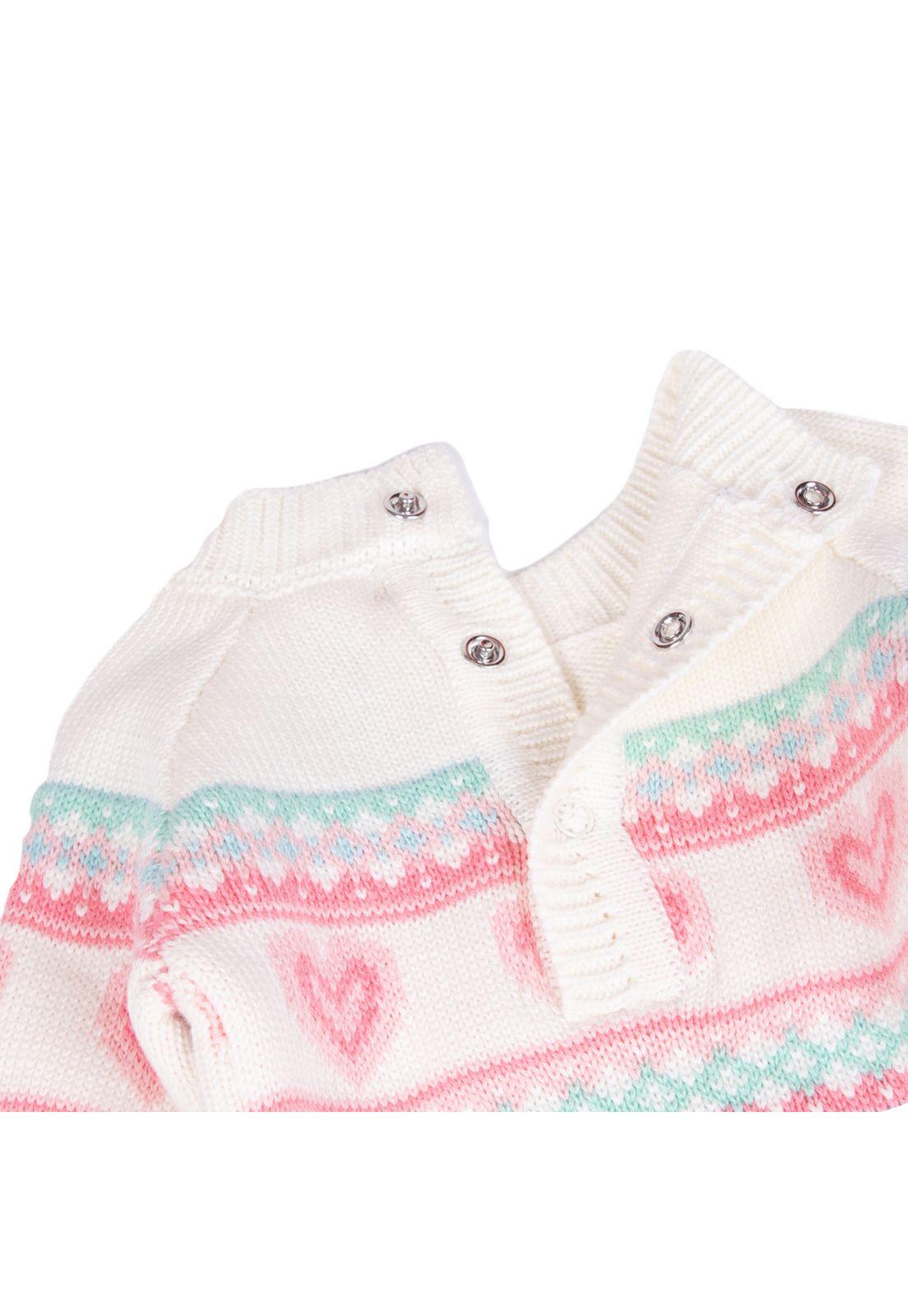 Vestido Bebe  Blanco Pillin ( PVB918-25CRU )-3