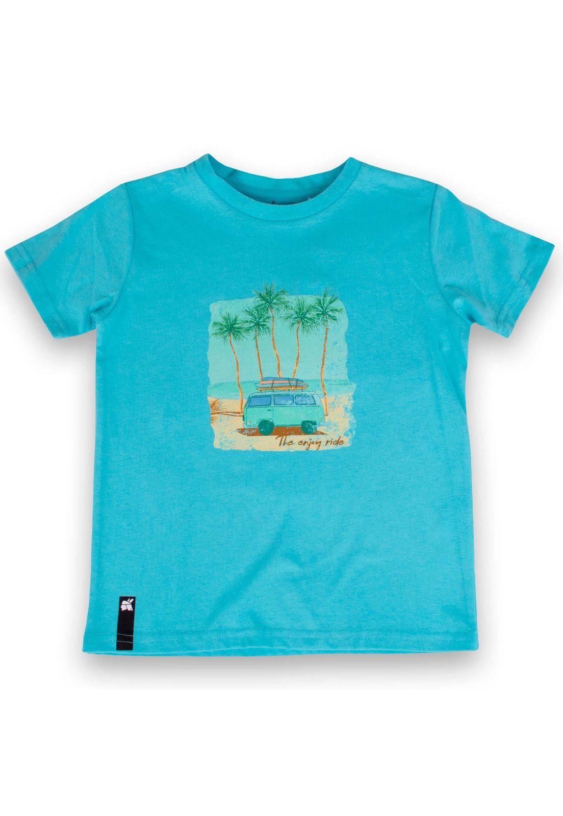 Polera Niño Turquesa Pillin-0